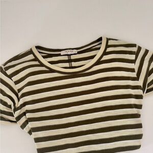 Rag & Bone The Slub Striped Tee Green
Crew Neck Lg
